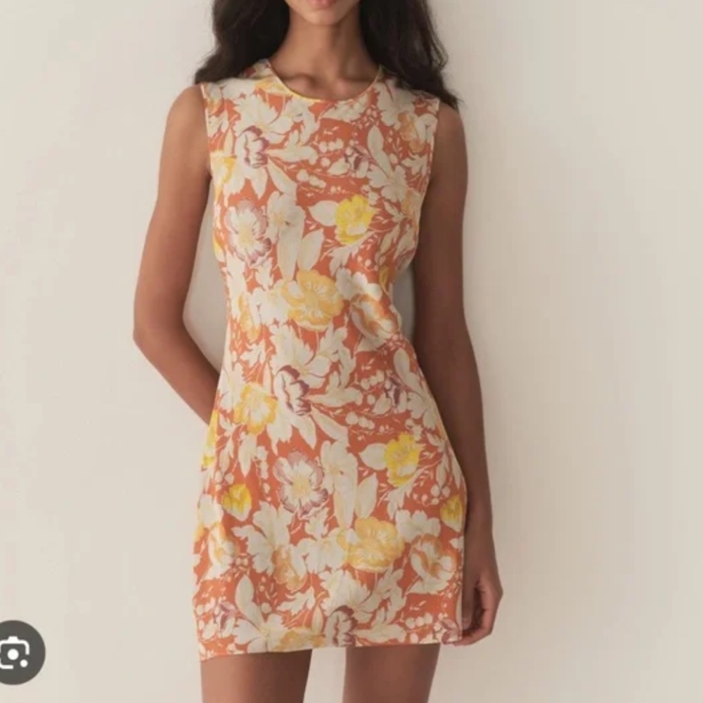 Doen 100% Silk Alamere Dress in Sienna Anemone Bloom L NWWOT